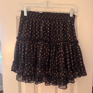 MISA Los Angeles Marion Tiered Floral Skirt